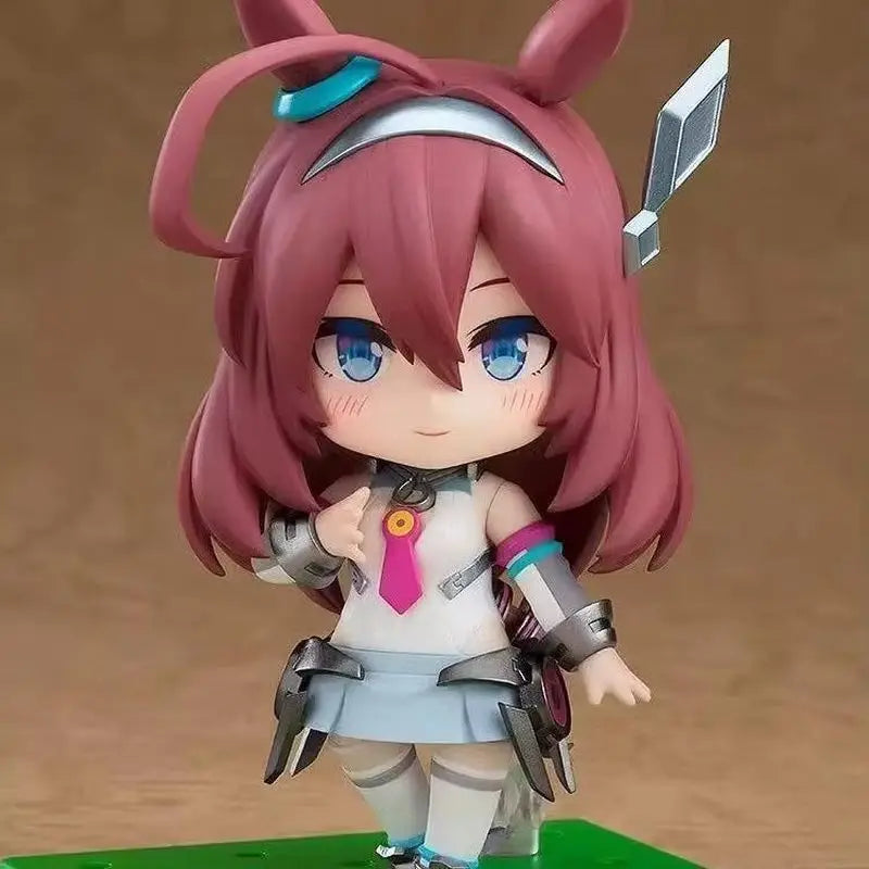 New Nendoroid 2665 Mihono Bourbon Uma Musume Pretty Derby Q Version Posable Jointed Anime Action Figure Collectible Model Toys