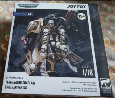 【SF】JOYTOY 1/18 Action Figure Ultramarines Terminator Chaplain Brother Vanius Model Toys Gifts Collection Ornaments