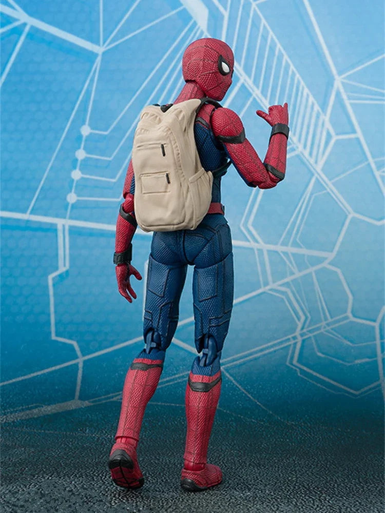 Shf Spider Man Action Figure Toys 15cm Spider-man:homecoming Spider Man Multi-accessories Movable Statue Model Doll Kids Gifts