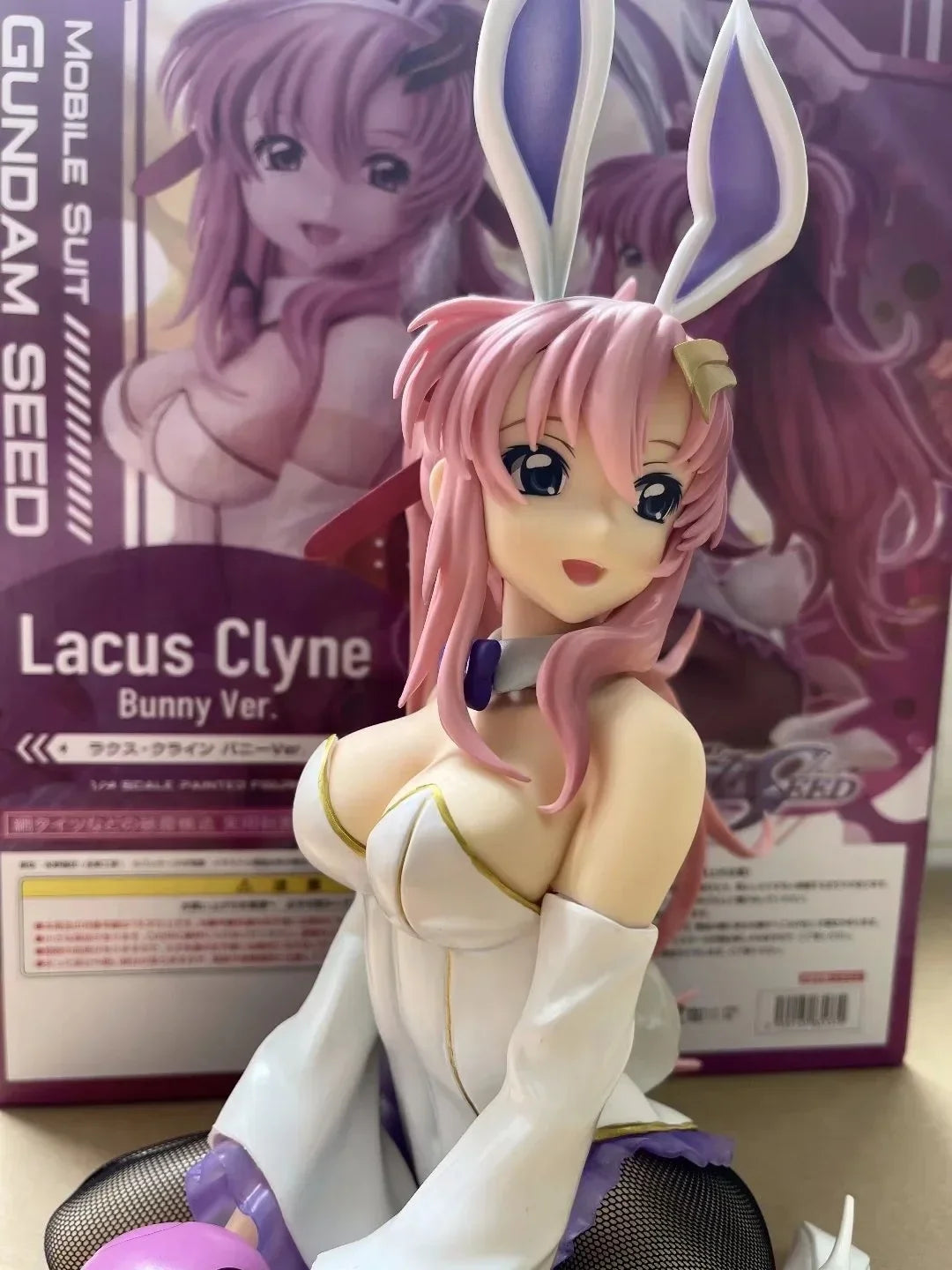 29cm Freeing Mobile Suit Lacus Clyne Bunny Girl B-Style Scale Anime Beautiful Girl Statue Pvc Action Figure Model Toy Doll Gift