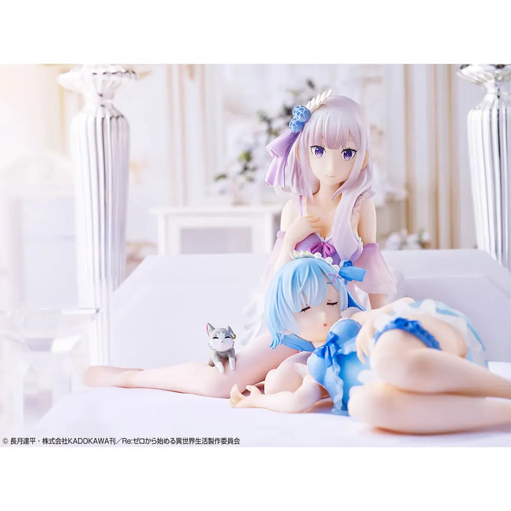 BANDAI Original Ichiban Kuji Re:Life in A Different World From Zero Emilia Rem Echidna  Action Figures Model Desktop Decoration
