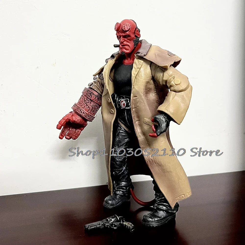 Hellboy Figure Anime Trenchcoat Variant Hellboy Samaritan  PVC Figure Model Toy Doll Christmas Gift