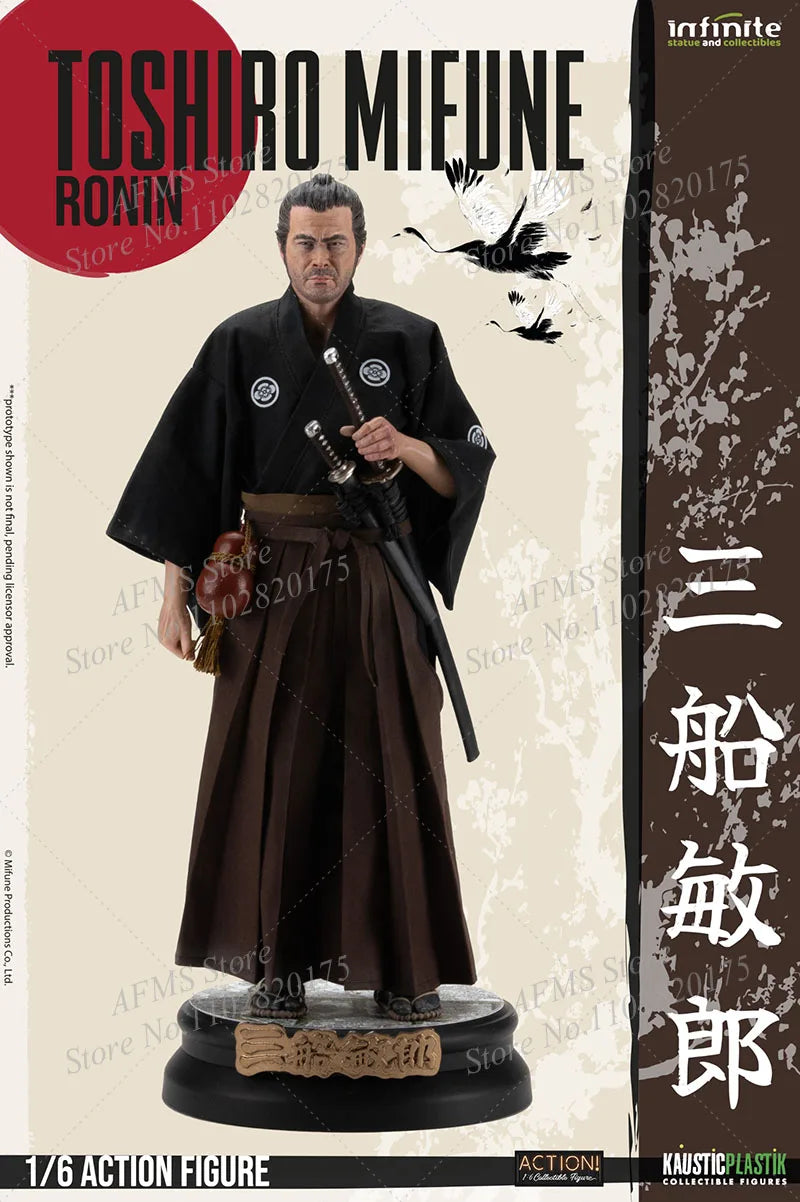 Infinite Statue X Kaustic Plastik 1/6 Scale Collectible Figure Toshiro Mifune Samurai Ronin 12" Men Soldier Action Figure Model