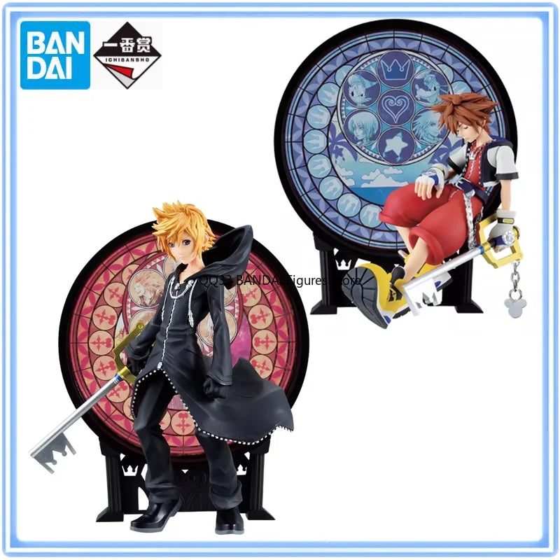 BANDAI Original Ichiban Kuji Kingdom Hearts Linking Hearts Sora Roxas Anime Figure Action Model Hobbies Collectibles