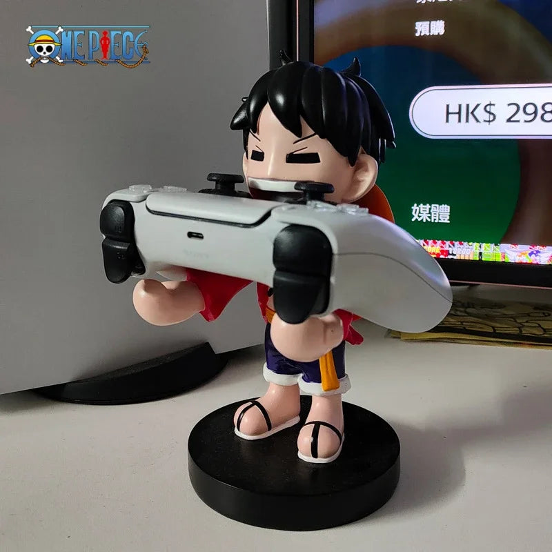 One Piece Luffy Gamepad Holder for Switch PS4 PS5 Xbox Series Game Controller Holder Action Figure Model Doll Toys Gifts