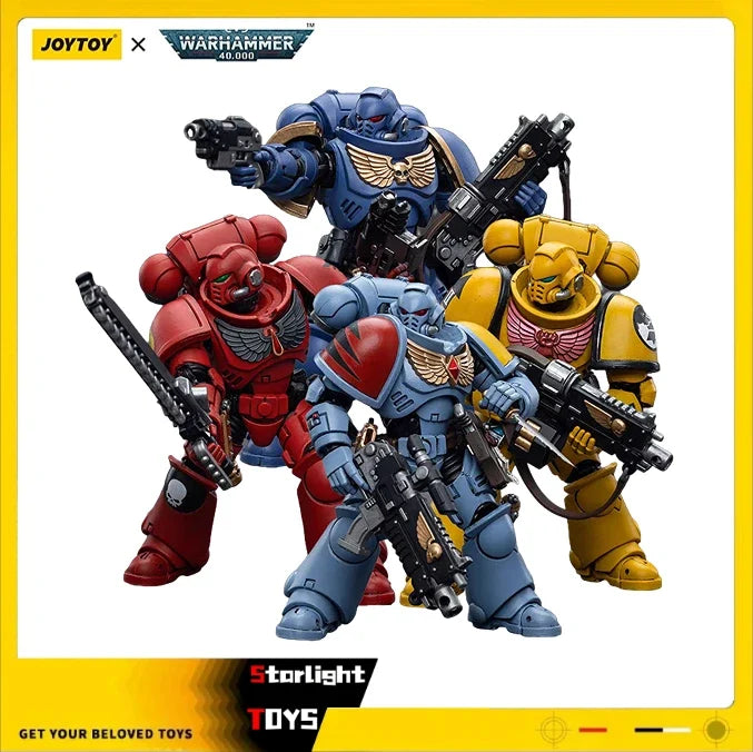 JOYTOY 1/18 Action Figure Warhammer 40K Intercessors UItramarines Space Wolves Lmperial Fists Blood Angels Toys Model Gifts