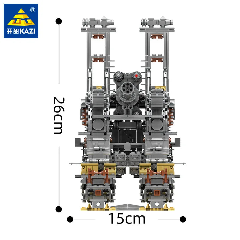 Kazi 10005 3846Pcs German 80cm K[E] Railway Gun Dora Gustav Heavy Gun 3 KY Train Tank Building Blocks Bricks Toy Gifts