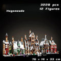 3228pcs Bricks Hogsmeade 76457 Building Blocks Winter Village Street View Model Assemble Toys Movie Children Christmas Gifts