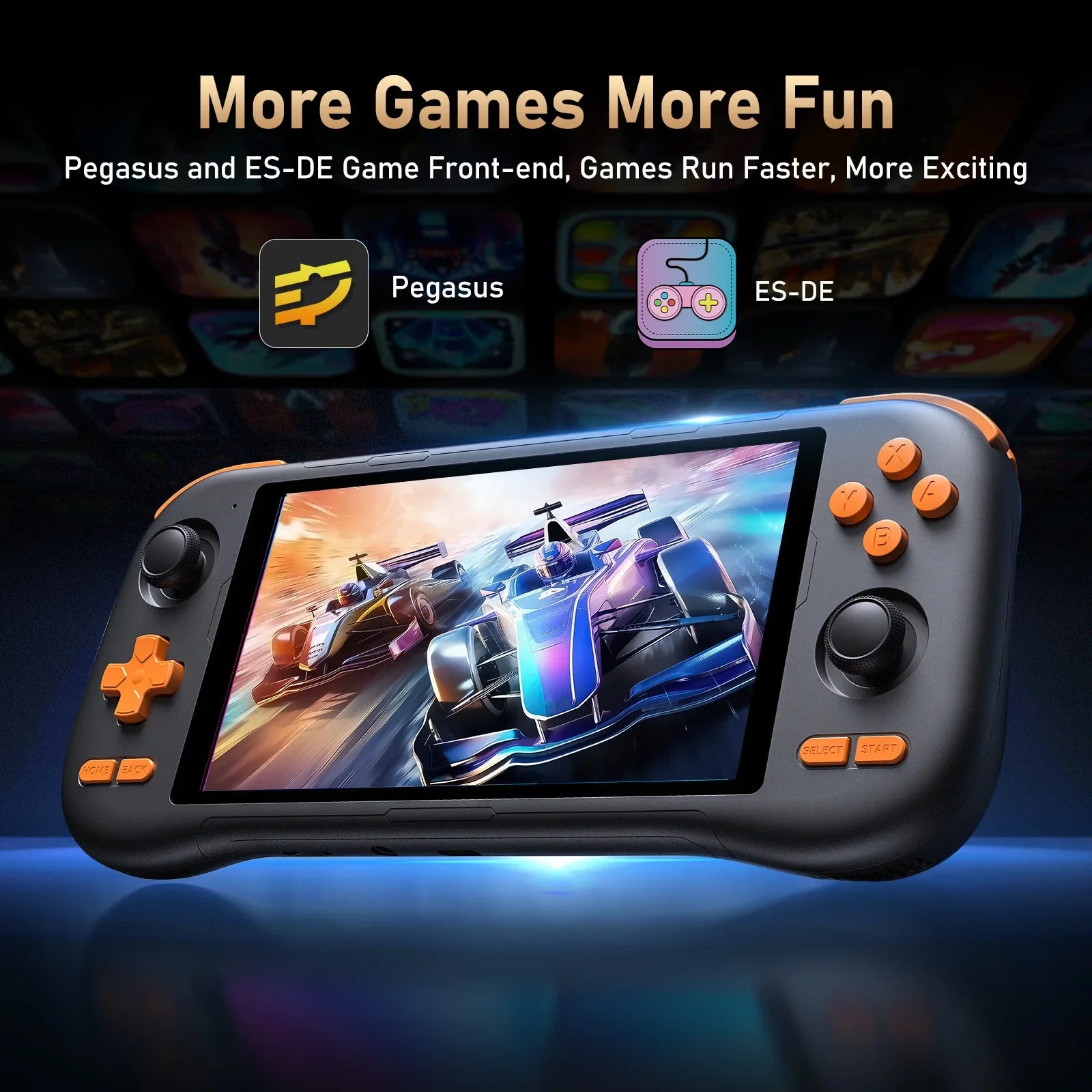 KINHANK K56 Handheld Game Console 5.5'' Touch Screen 50 Emulators for PS1/PSP/DC/SS Android 14 5000mAh WIFI5 Retro Game Player