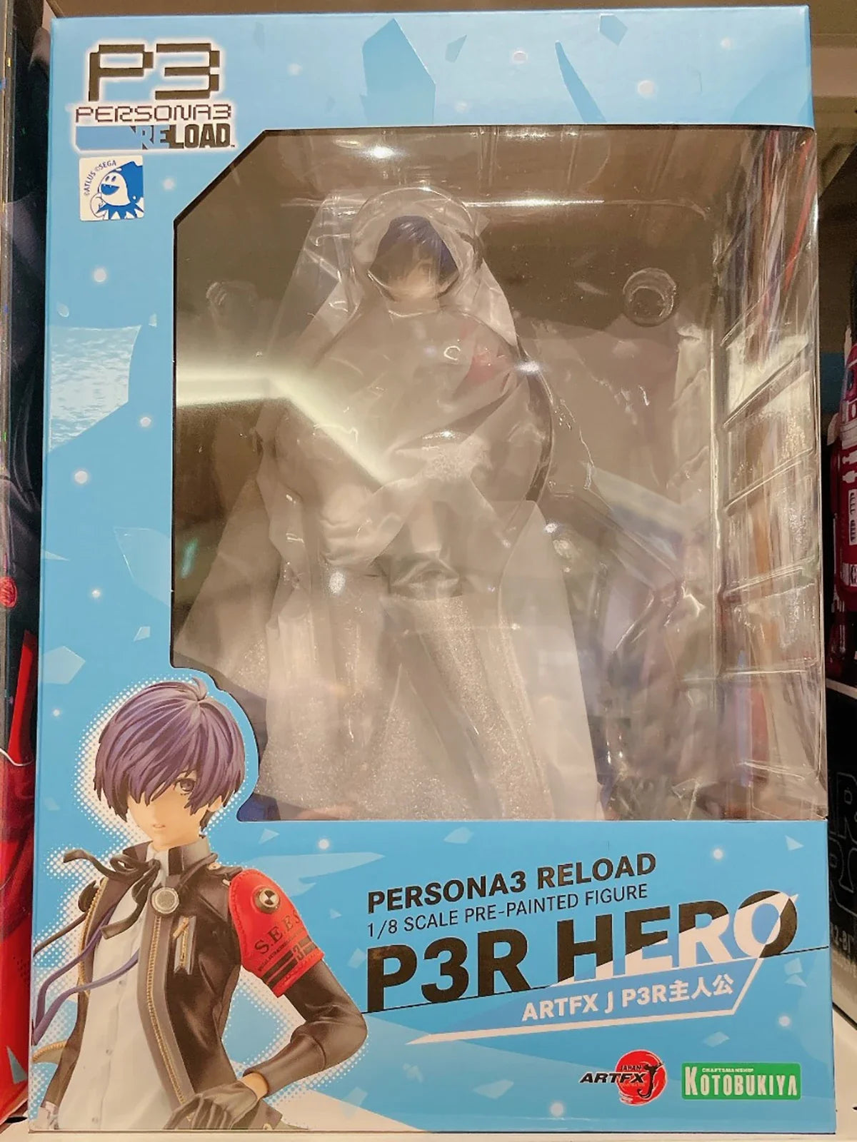 Original Genuine Kotobukiya Prepainted ARTFX J Persona 3 Reload Shujinkou 1/8 H=225mm Game Character PVC Figure Collection Gift