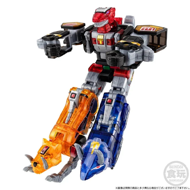 Original BANDAI SMP Mighty Morphin Power Rangers Mighty Morphin Dino Megazord Assembling Action Figure Model Toys Gift for