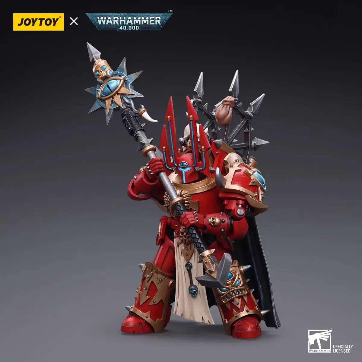 IN STOCK JOYTOY Warhammer 40k 1/18  ChaosSpace Marines Crimson Slaughter Sorcerer Lord in Terminator Armour Mecha Model