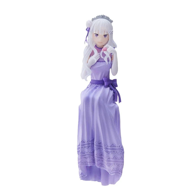 Judai Original Sega Noodle Stopper Figure Re Zero Emilia Party Dress PVC Action Figure Model Doll Toys