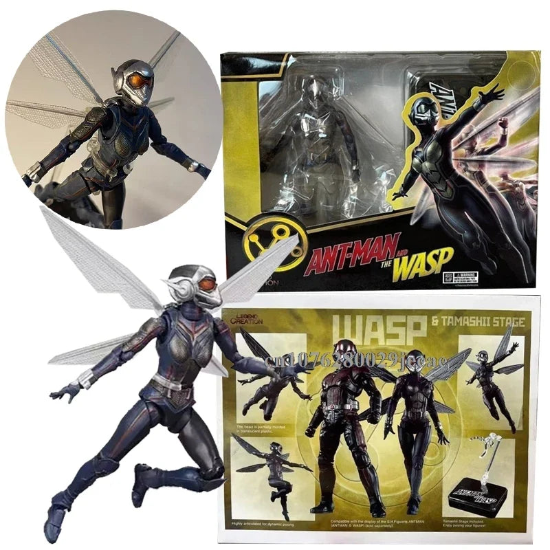 SHF Anime WASP Figure ANT-MAN 2 Series Action Figure Model Toys Collectible Toys Birthday Gifts for Friends