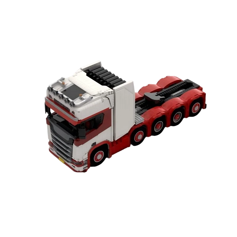Classic Motor Machine Tractor 10X4 tractor(Red)  Model DIY Car Modular MOC Building Blocks Technology Bricks Creative Toys