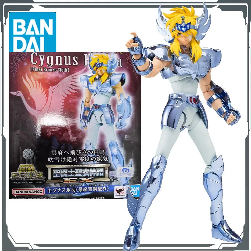 Bandai Original Myth Cloth EX Cygnus Hyoga 170mm Anime Action Figures Toys for Boys Christmas Gift Collectible Model Ornaments