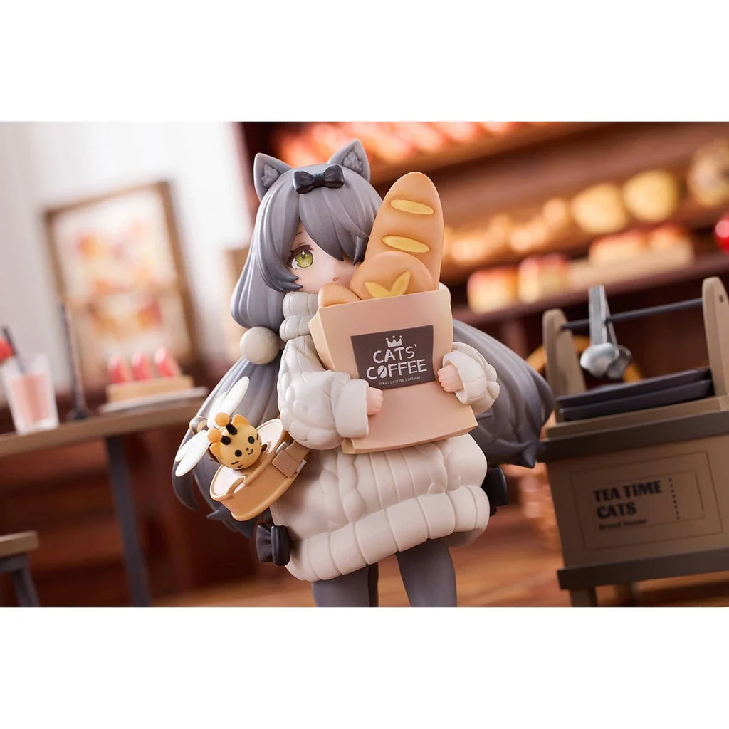 In-Stock Original Ribose DLC Series Tea Time Cats Scene: Meow Town Bakery Customer Nice Kawaii Doll Collectible Figure Model Toy