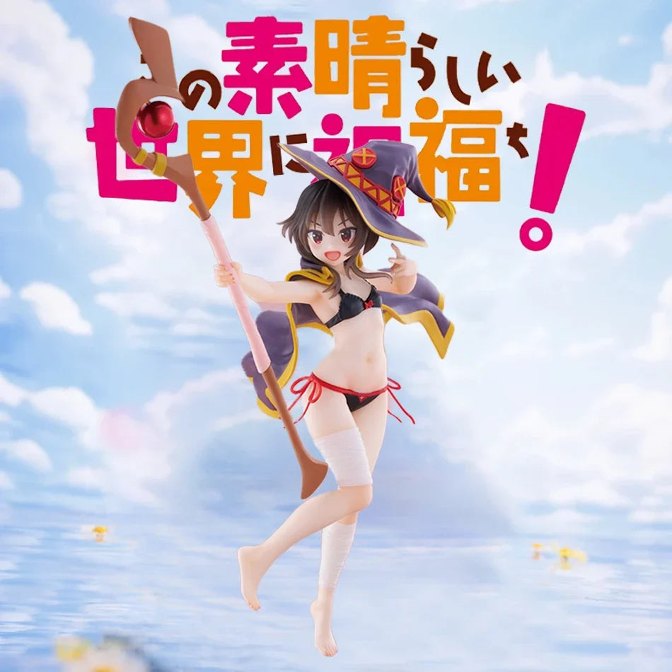 Anime Figure KonoSuba: God's Blessing on This Wonderful World! Megumin the Great Mage Swimsuit Beautiful Girl Figure Model Toys