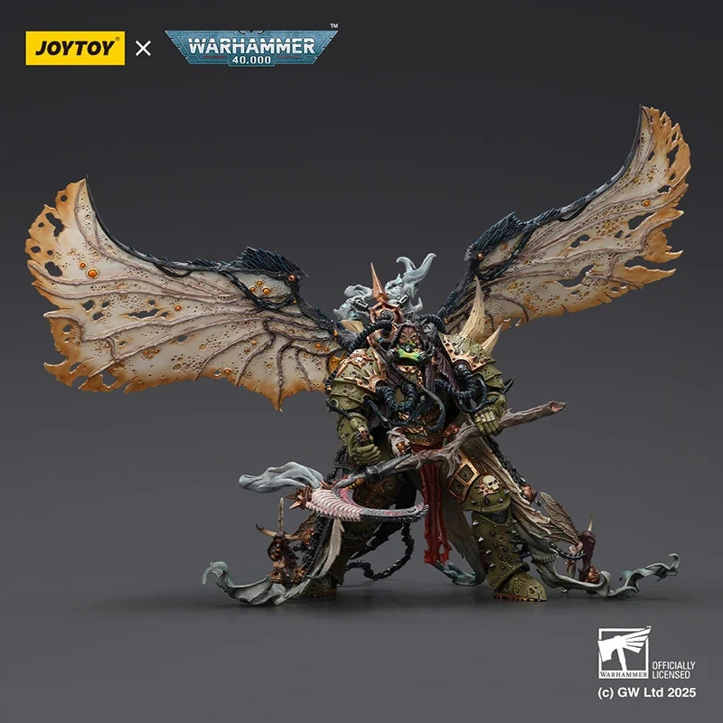 In Stock JOYTOY 1/18 Action Figure Mortarion Demon Nurgle Prime and Ancient Weapons "Lantern" and "Silence" Toy Gift