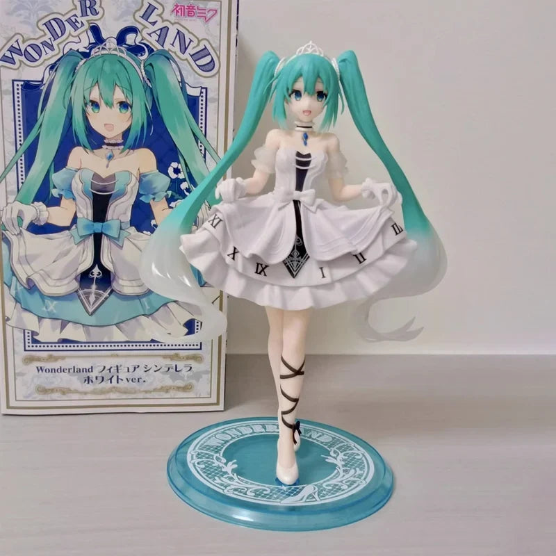 Original Taito Hatsune Miku Anime Figure Fairy Tale Wonderland Cinderella 18cm Model Ornament Toy Girl Birthday Gifts ﻿