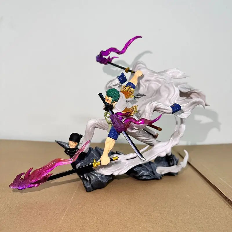 New 22cm One Piece Anime Figure Gk Roronoa Zoro Action Figure Pvc Collection Cartoon Model Toys Desktop Decorative Ornaments