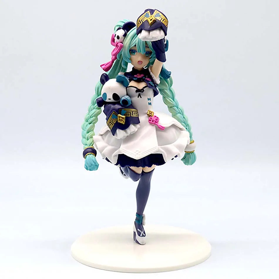 15CM Anime Hatsune Miku X Cinnamoroll Figure Anime Peripheral Collectible Models Decorative Decorations Children Kawaii Gift