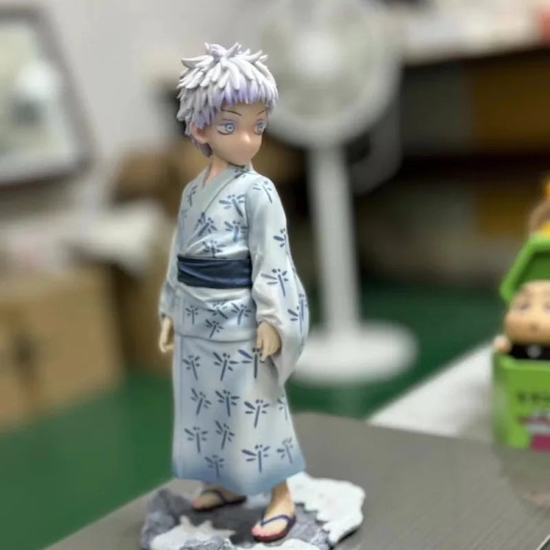 Anime Figure Stand Up Gojo Satoru Model Desk Computer Case Decoration Cartoon Toy Q Version Satoru Gojo  Anime Themed Room Decor