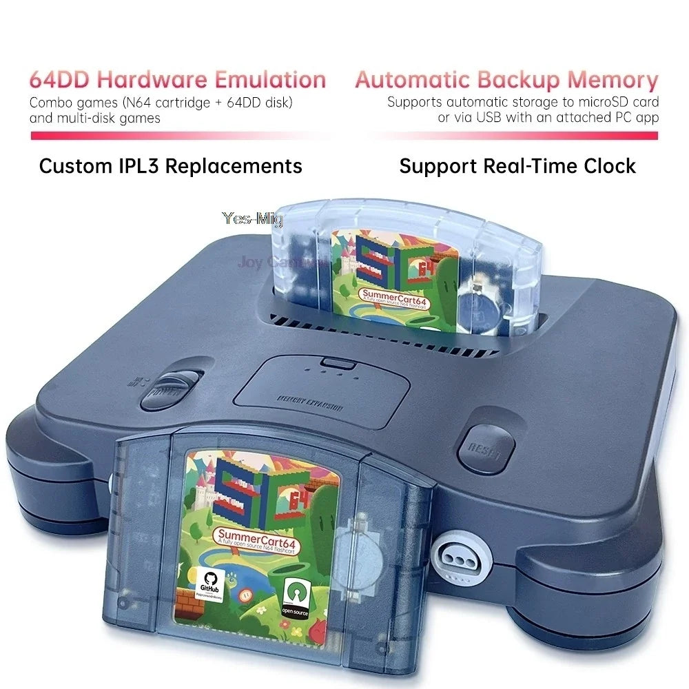New SC64 Flashcart For Nintendo 64 Video Console Games SummerCart64 And 64DD Also Play GB/GBC/FC/SFC Games By Emulator