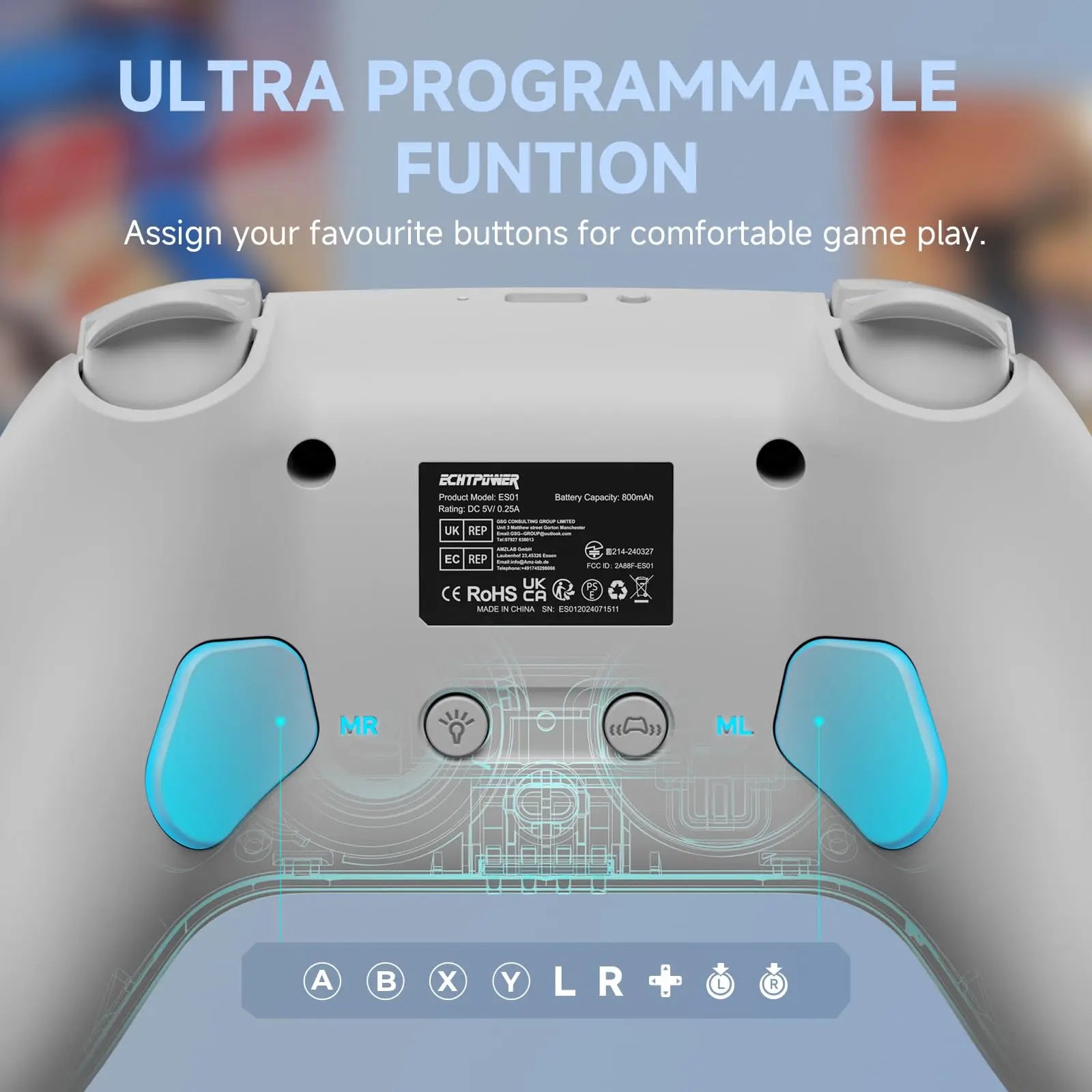 ECHTPower Wireless Gamepad Controller for Switch2/PC - Joystick for Video Game Consoles And Accessories