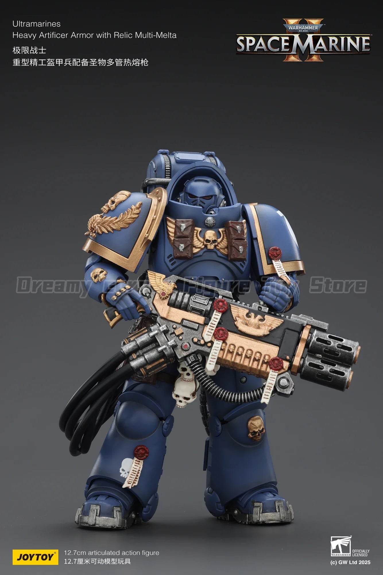 【In Stock】JOYTOY Warhammer 40K Ultramarines Heavy Artificer Armor with Relic Multi Melta 1/18 Action Figure Model Collection