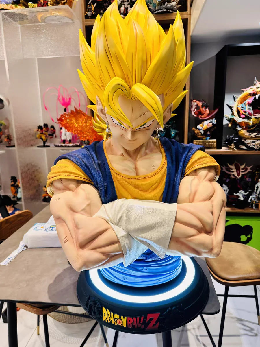 82cm Dragon Ball Anime Peripheral Vegeta Bej Ta Yonsei Super Saiyan Oversized 1:1 Statue Collection Big Ornament Model Gift Toys