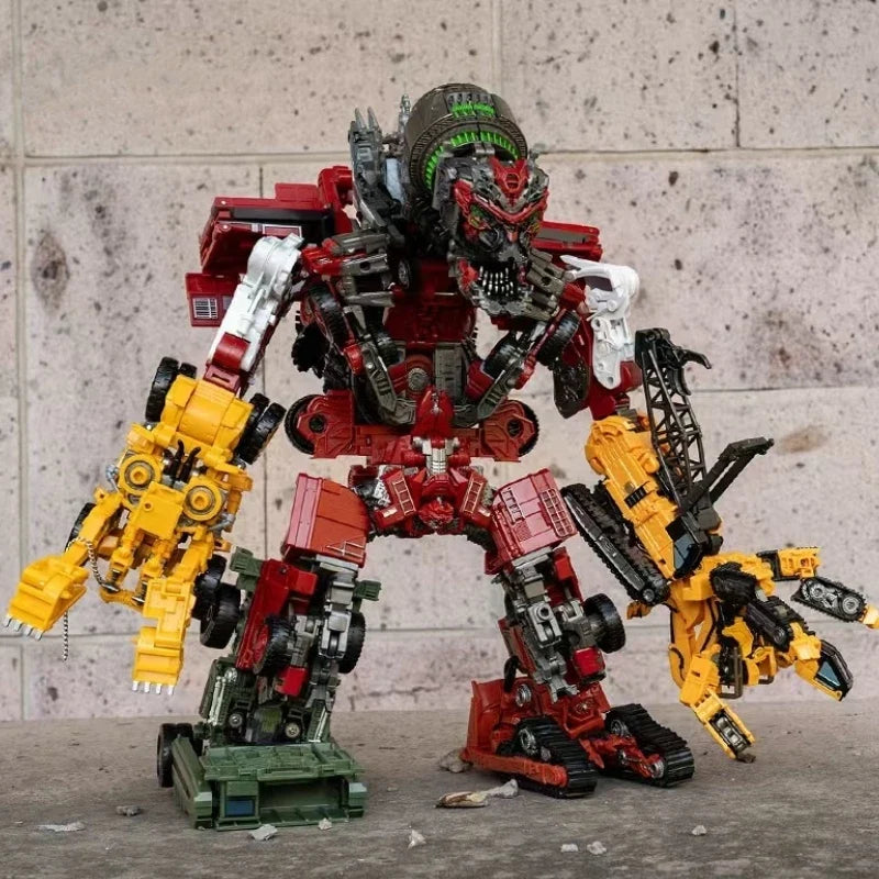 H6001-8B Anime Devastator Transformation Toys TAIBA BMB 8 IN 1 Action Figure Model KO GT Truck Crane Robot Car Kids Boy Gift