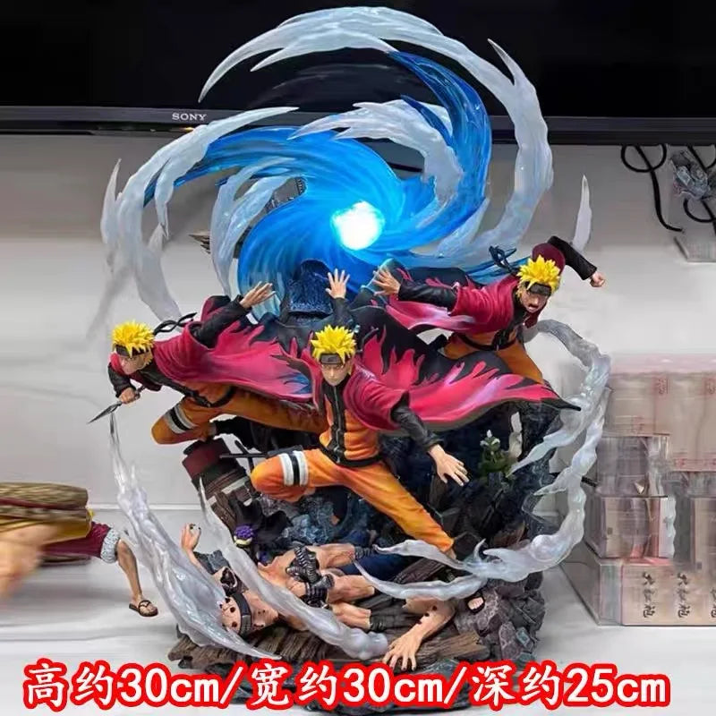 30cm Naruto Figure Uzumaki Naruto Anime Figure Luminous Naruto Model Pvc Action Toy Statue Dolls Adult Boy Collection Doll Gift