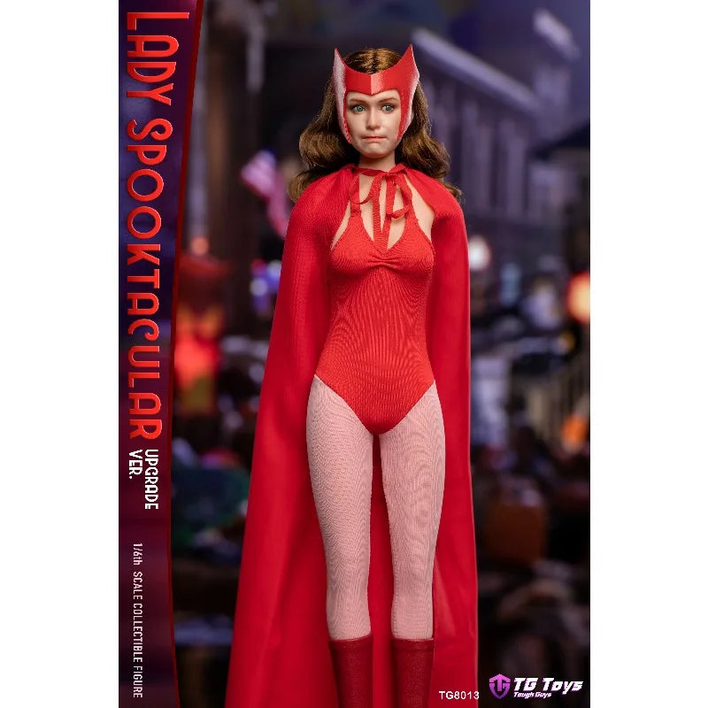Spot SWTOYS × Tough Guys Original 1/6 Halloween Ladies Crimson Witch Wanda and Vision Mobile Doll Soldier Model Toy Collect Gift