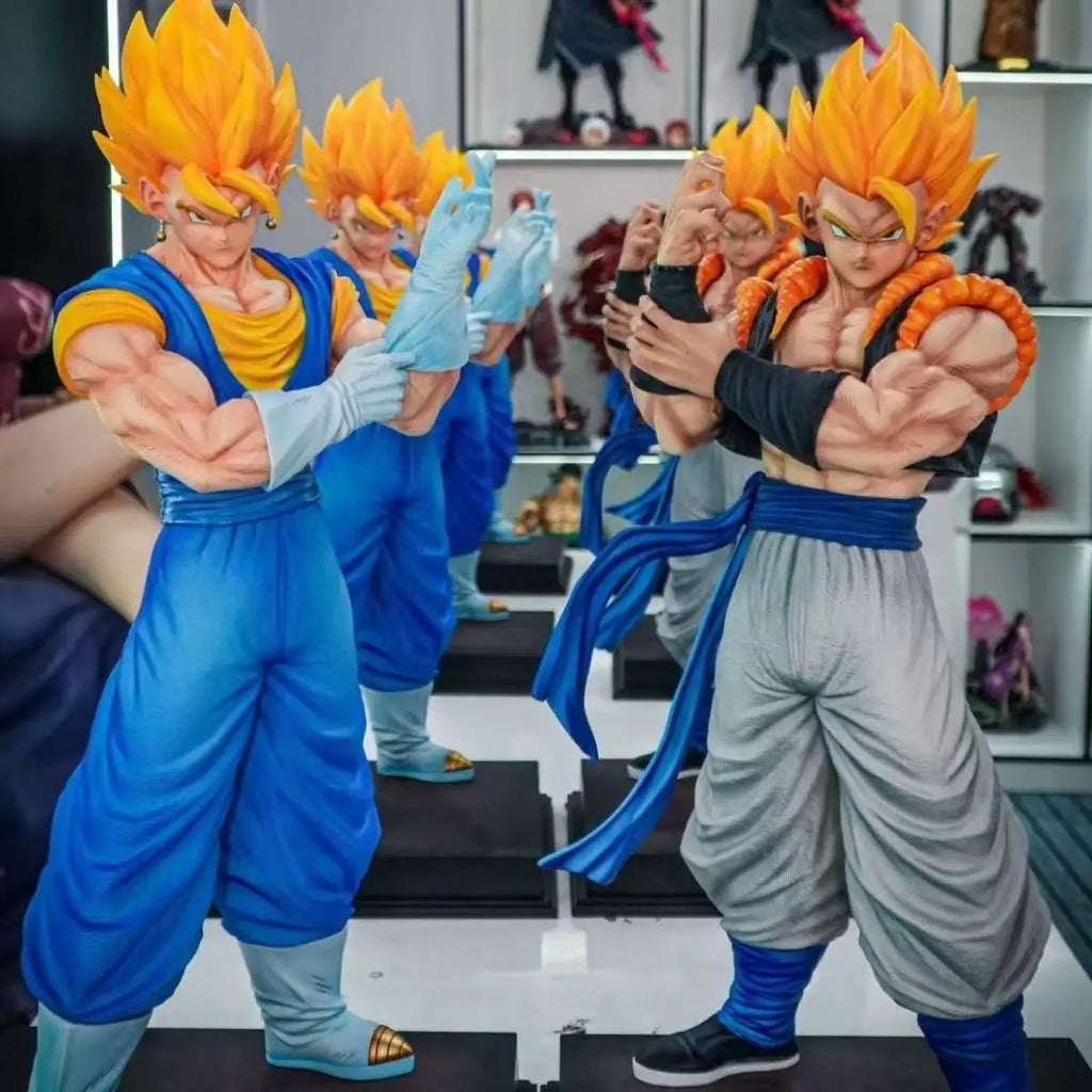 Jt Statue 53cm/20.87inch Anime Dragon Ball Gogeta Vegetto Figure Statue Super Saiyan Action Figures Collection Model Toys Gifts
