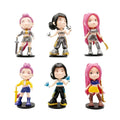 HOT SALE 6pcs/Set Q Version K pop Demon Hunters Action Figure Toy Rumi Mira Zoey Figurine Decor Doll for Fans Christmas Gifts
