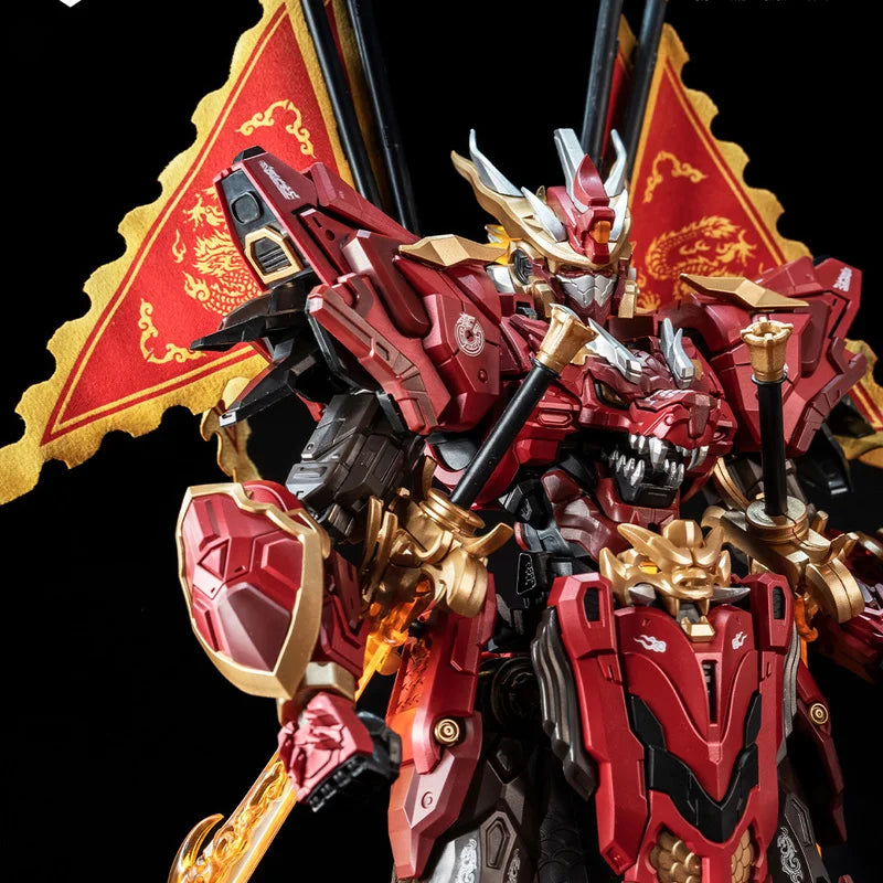 ã€In Stockã€‘Wanqing Model Chinese Zodiac Mecha Blazing Chenlong Posable Assembly Model With Alloy Inner Frame Display Figurine Toy