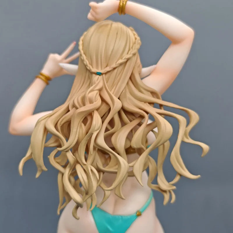 The Eighth Villager Anime Figure Cecil Swimming Circle Figurine The Beautiful Girl Elf Village Statue Model Collection Toys Gift