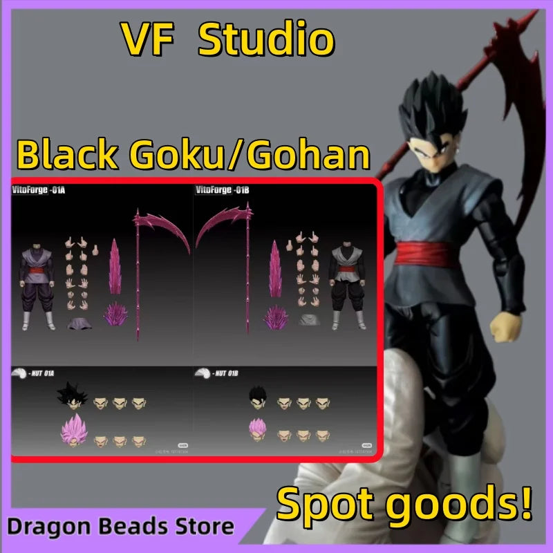 In Stock! VITOFORGE VF Studio Dragon Ball SHF ‘‘Unknown Scythe Lord’’ Black Goku/Gohan 1/12 Action Figures Anime Figures