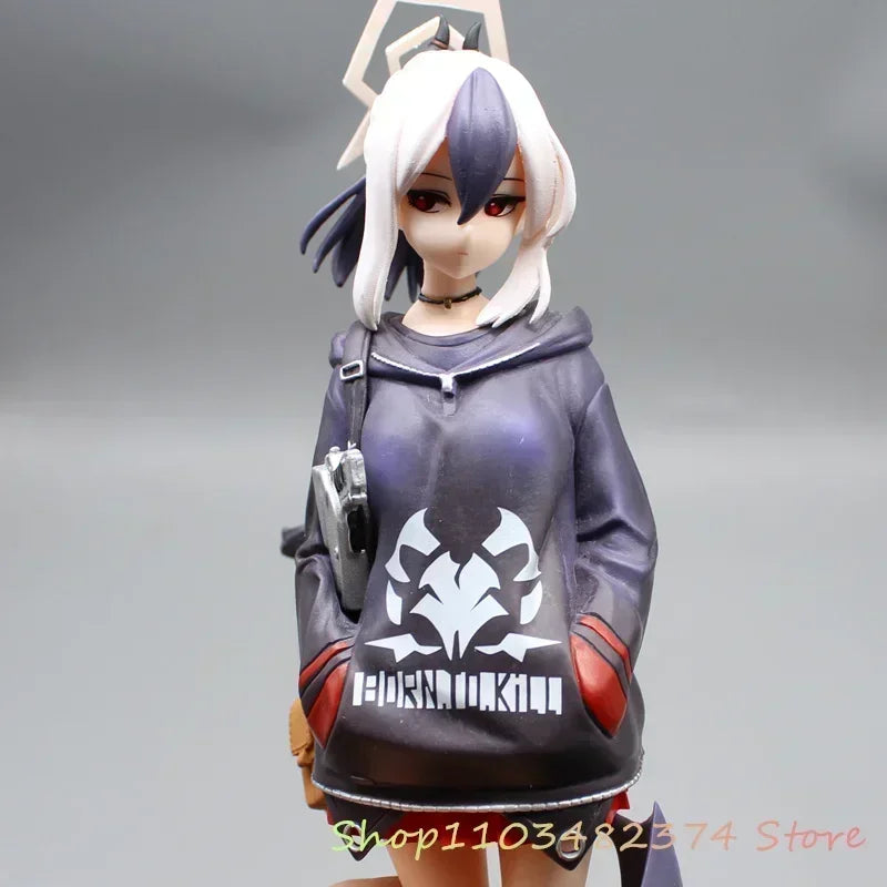26cm Games Toys Blue Archive Kayoko Figure Hooded Sweatshirt Kayoko Onikata Figure Beautiful Girl Figurine Anime PVC Toys Gifts