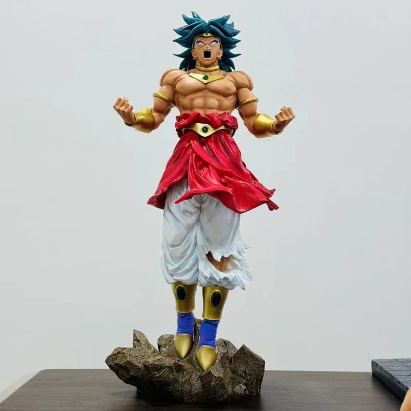 In Stock 58cm Anime Super Saiyan Figure Broli Action Figures GK Broly Model Collection Statue Desk Decor Doll for Kid Gifts Toys