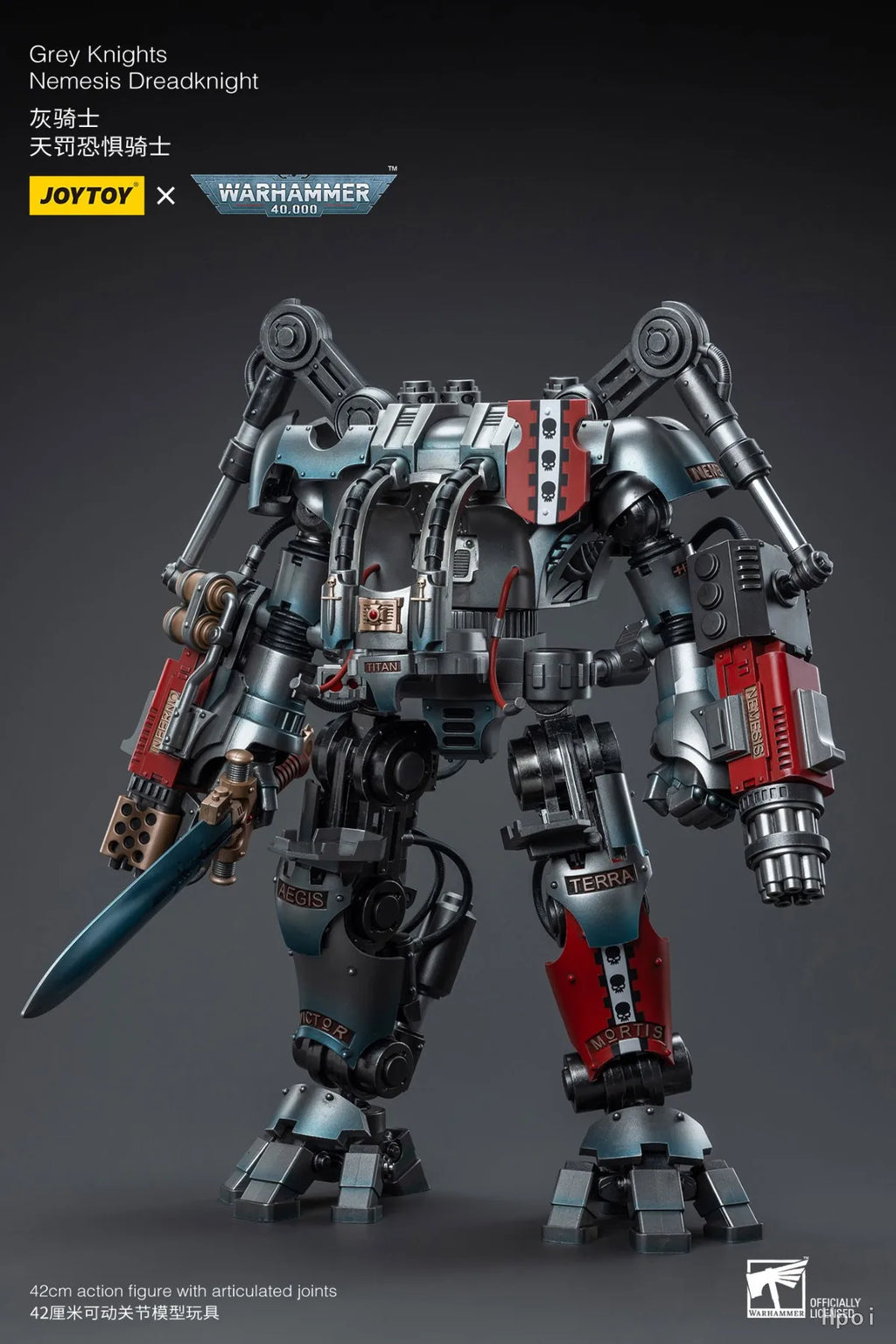 In Stock Original JOYTOY Warhammer 40K Grey KnightsNemesis Dreadknight Action Figures Model Toys Gifts Collection