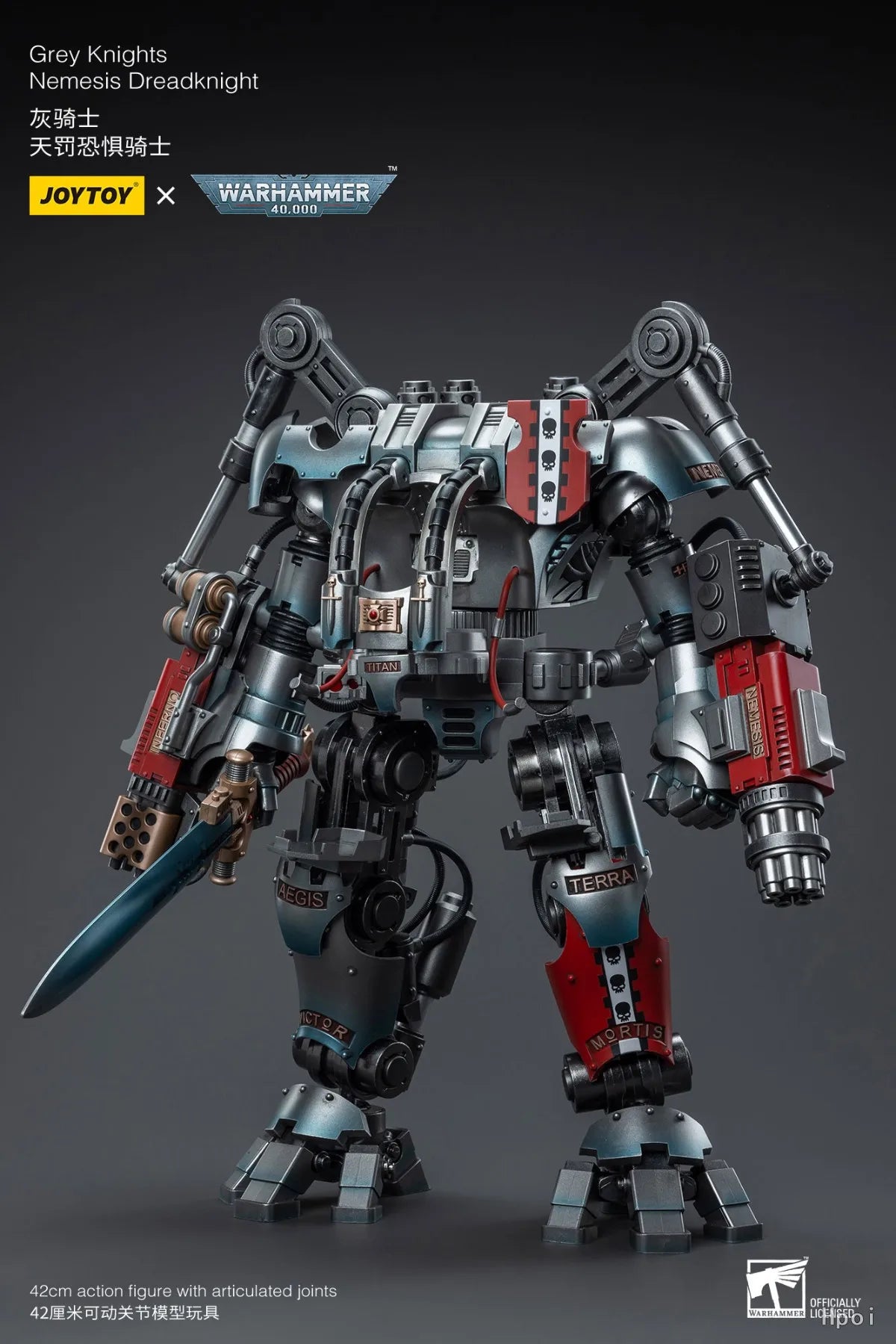 In Stock Original JOYTOY Warhammer 40K Grey KnightsNemesis Dreadknight Action Figures Model Toys Gifts Collection
