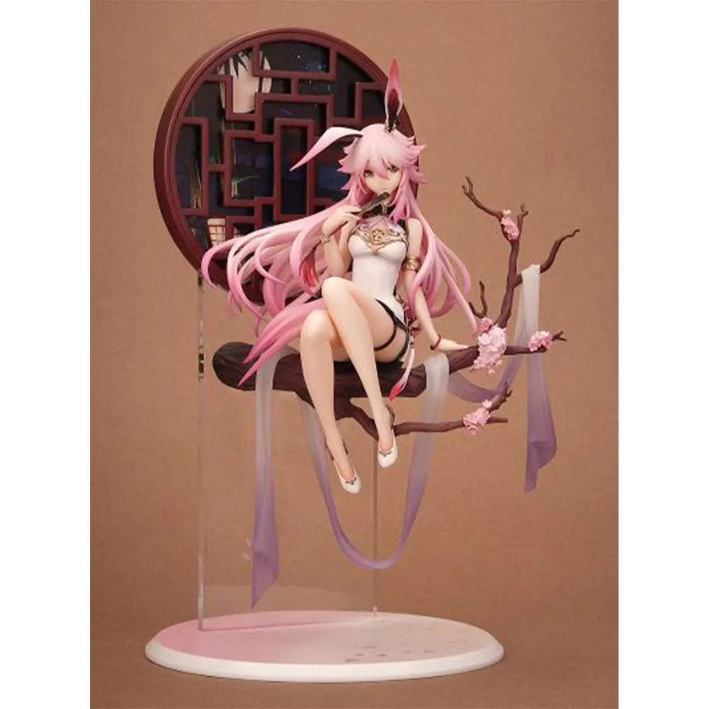 19CM Game Anime MmiHoYo Figure Yae Sakura Cheongsam Sitting Animation Model Toy Gift Collection Decorative Ornaments PVC