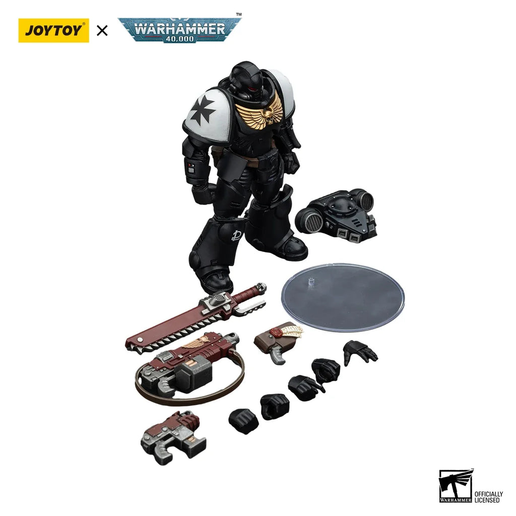 JOYTOY Warhammer 40K 1/18 Action Figure Space Marines Black Templars Outriders Brother Valtus Anime figures Toys Model