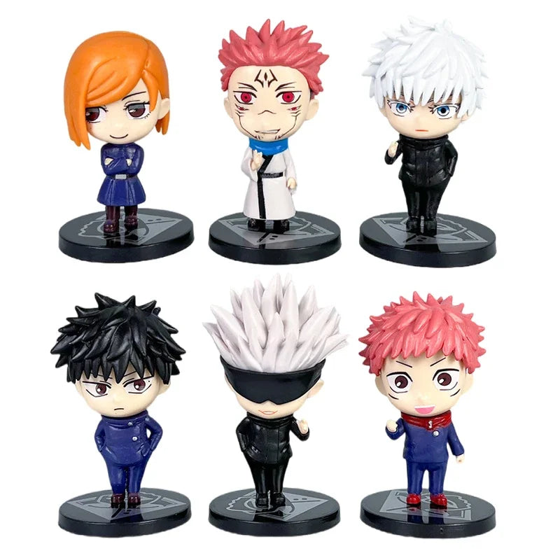 6Pcs/set Jujutsu Kaisen Anime Figure Gojo Satoru Yuji Itadori Figure Doll Toys Action Figure Yuji Itadori Fushiguro  Model Toy