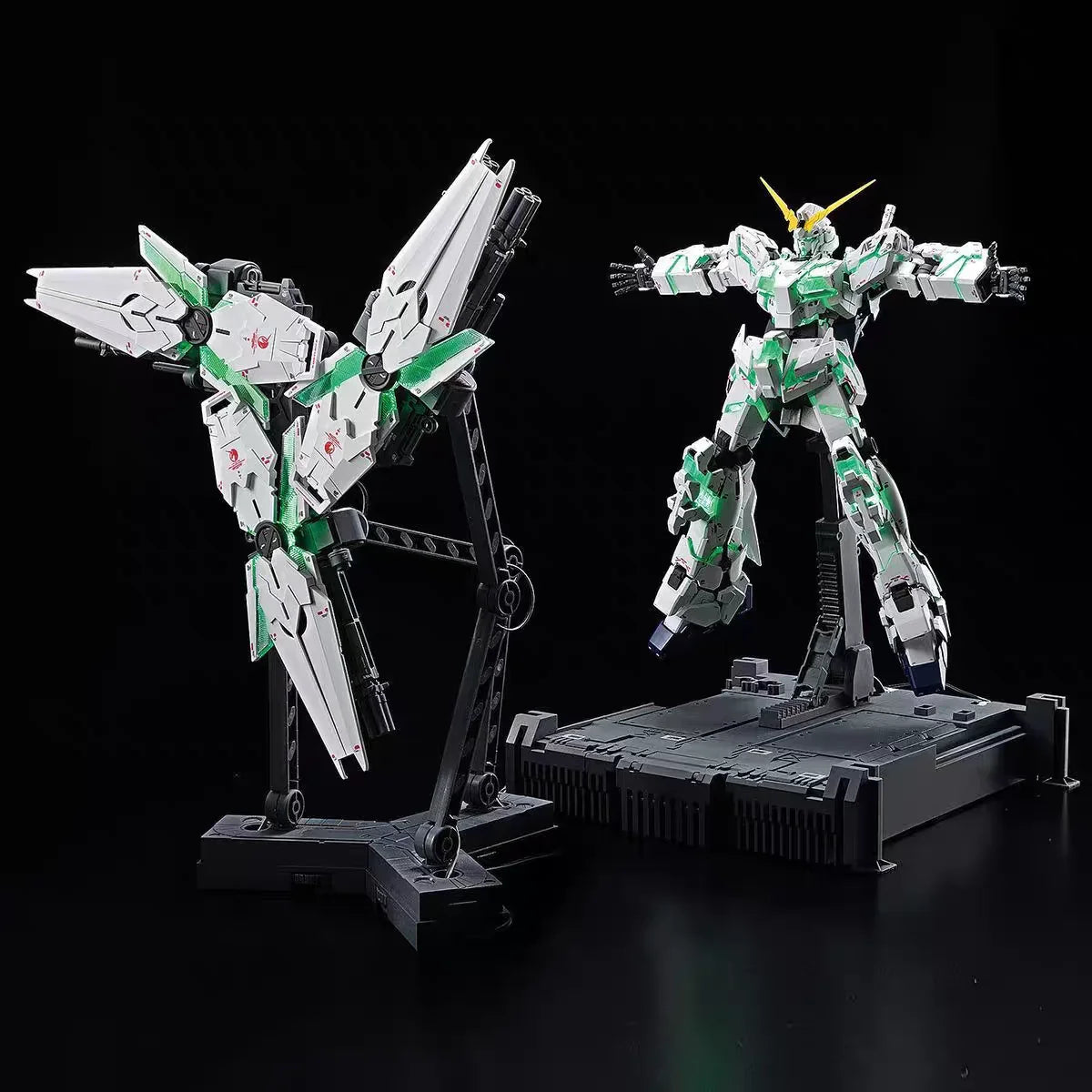 New Shenshou Model 1/100 Mgex Unicorn Assembly Model Kits Action Figure Have Light Group And Base Collect Ko Unicorn Statue Gift