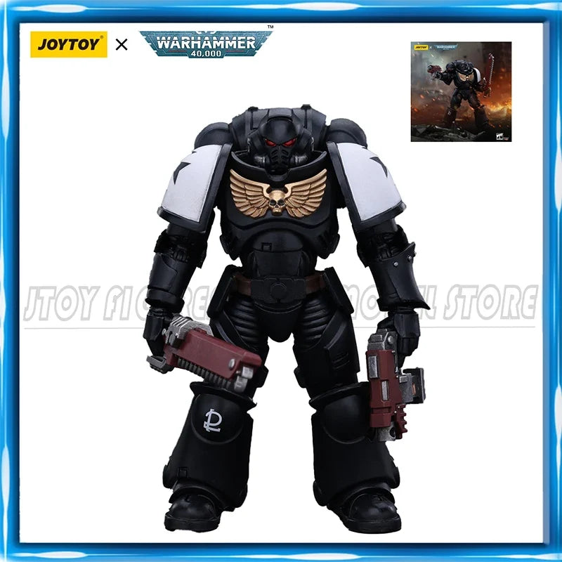 JOYTOY Warhammer 40K 1/18 Action Figure Space Marines Black Templars Outriders Brother Valtus Anime figures Toys Model