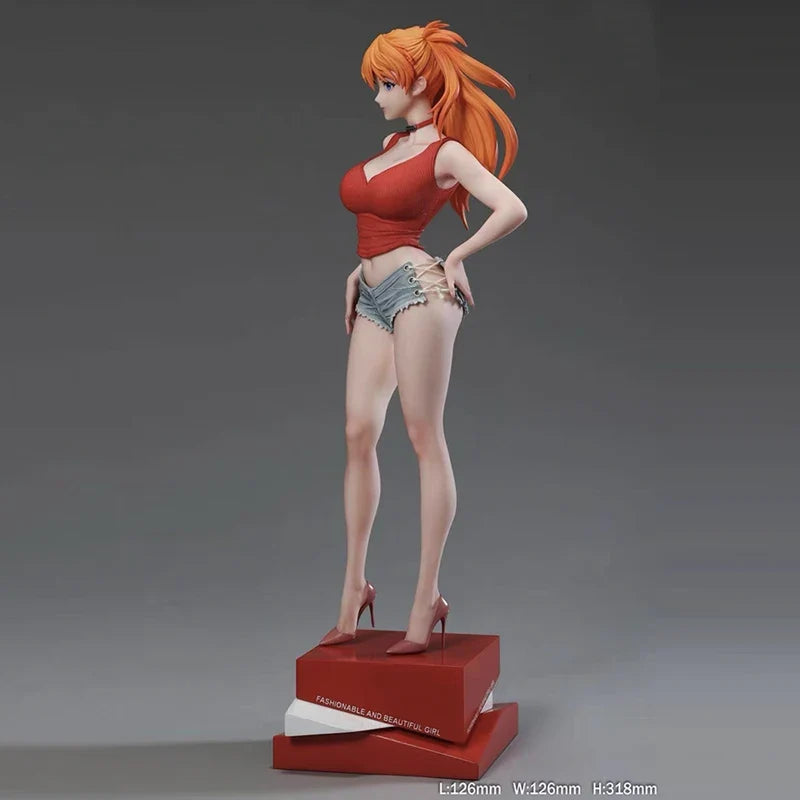 31cm/12.2inch Summer Girlfriend Asuka Action Figure - Campus Queen Model Statue Collectible Ornament Toy Birthday Xmas Gift