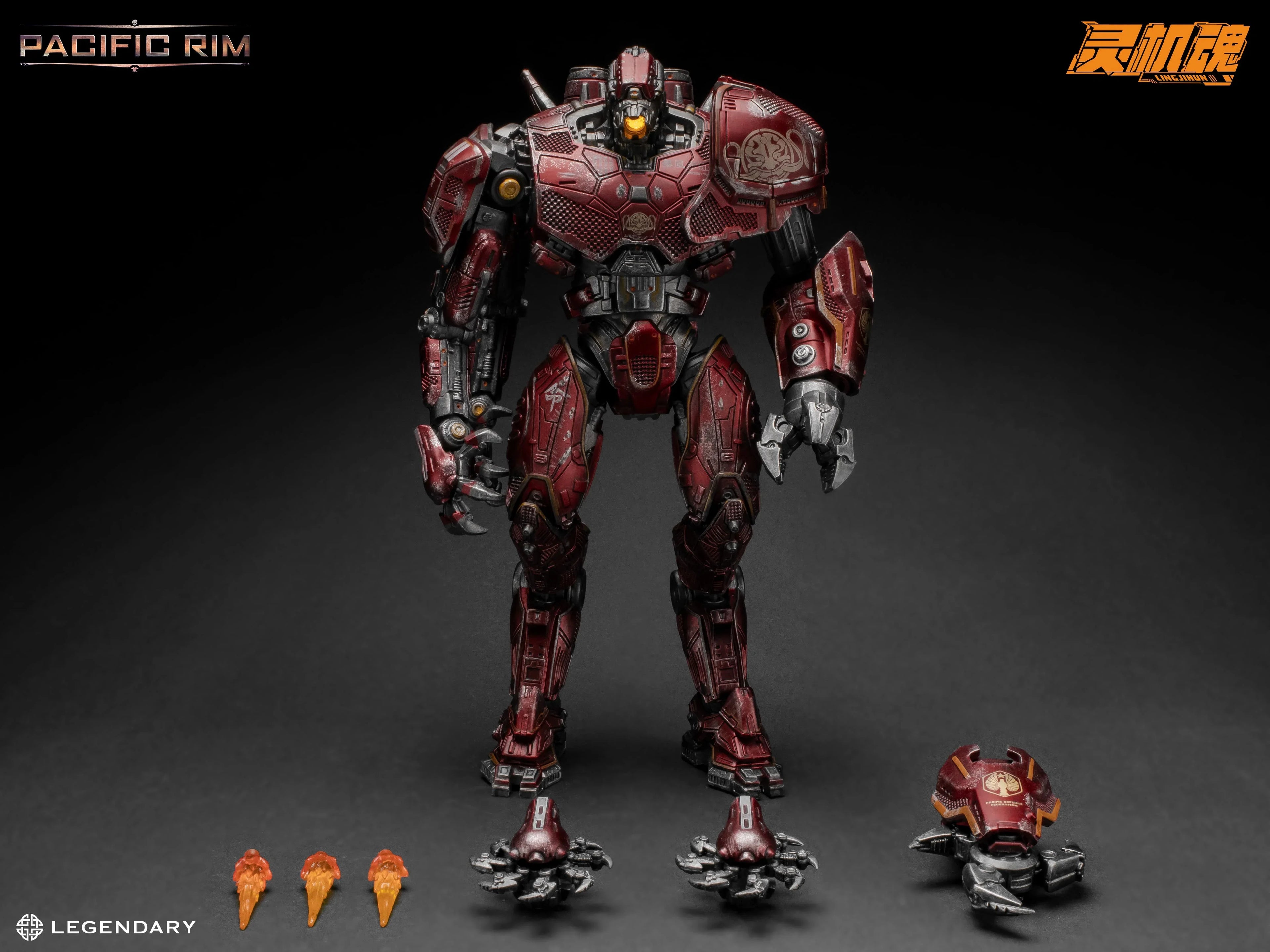 Ling Jihun Pacifics Gipsy Danger Youth Edition 8 Inch 20cm LED Light-Up Model Kit Mecha Action Figures Collectible Toys Gifts